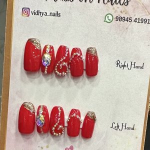 Red Gleam Nails